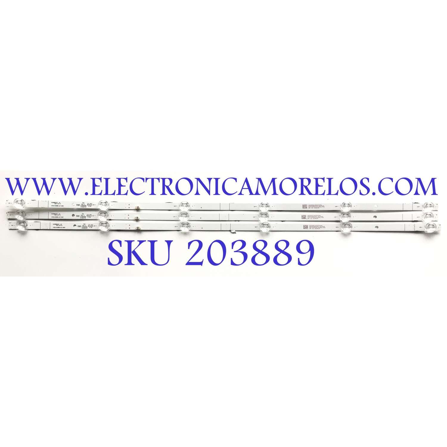 KIT DE LEDS PARA TV HISENSE (3 PZ) / NUMERO DE PARTE K400WDK24C / 4708-K400WD-A2113N01 / 471R1P79 / 110306-400C1001 / NZ-210621-4154L734 / 010530 / 217165 / PANEL K400WDK24C-MG220A1 / MODELO 40H4030F1